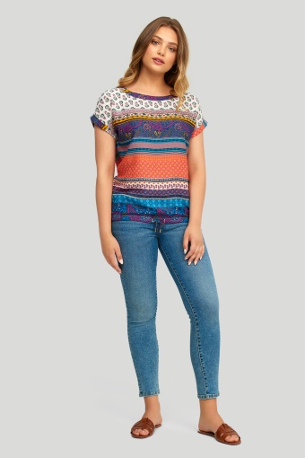 Wiskozowa bluzka z nadrukiem