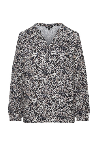 Luźna bluzka z nadrukiem w cętki