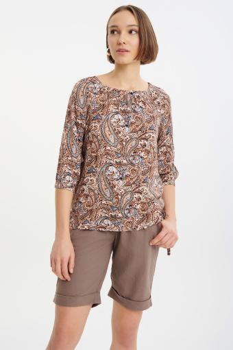Brązowa bluzka paisley Brązowa bluzka paisley