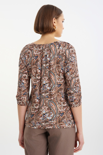 Brązowa bluzka paisley Brązowa bluzka paisley