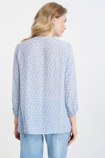 Luźna bluzka w drobne groszki