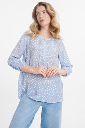 Luźna bluzka w drobne groszki