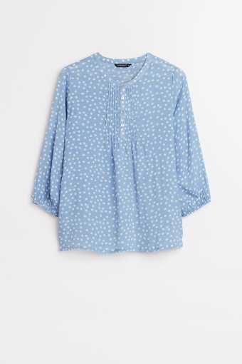 Luźna bluzka w drobne groszki