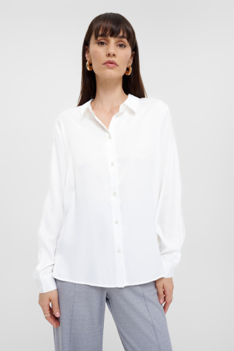Klasyczna biała koszula z wiskozą Klasyczna biała koszula z wiskozą
