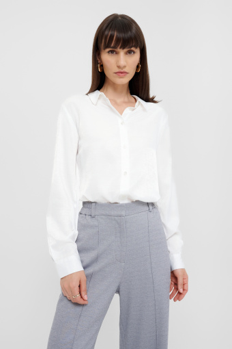 Klasyczna biała koszula z wiskozą Klasyczna biała koszula z wiskozą