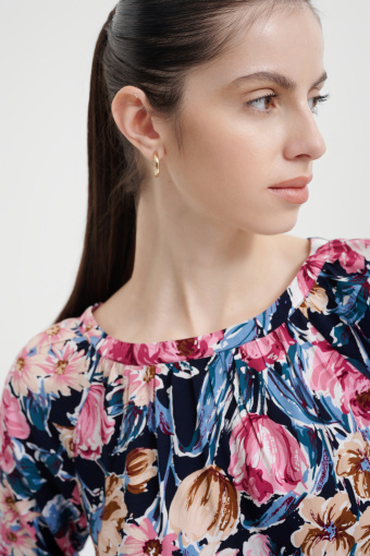 Bluzka wiskozowa w kwiatowy print 