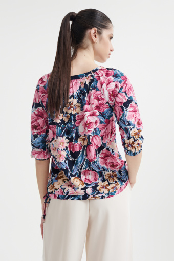 Bluzka wiskozowa w kwiatowy print 