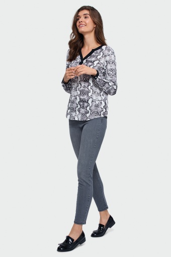 Wiskozowa bluzka z motywem zwierzęcym