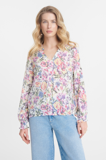 Bluzka w różnokolorowe kwiaty