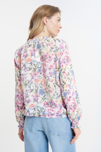 Bluzka w różnokolorowe kwiaty