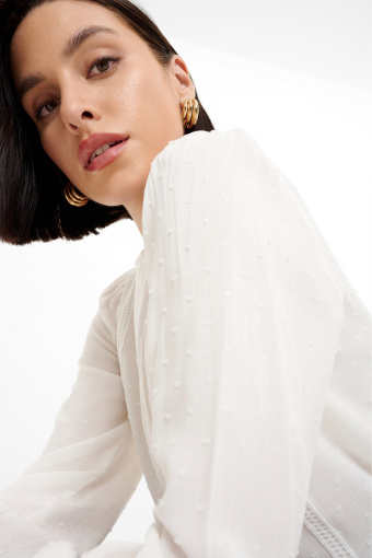 Wiskozowa kobieca biała bluzka Wiskozowa kobieca biała bluzka