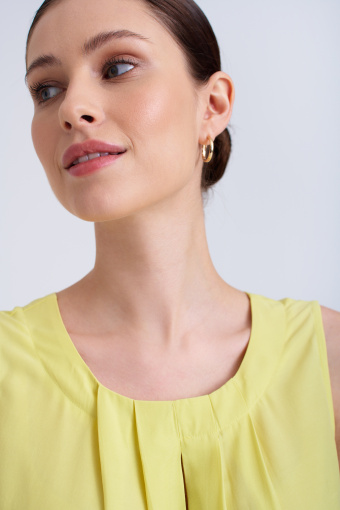 Limonkowa bluzka bez rękawów