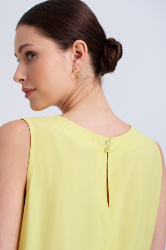 Limonkowa bluzka bez rękawów