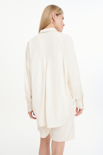 Stylowa koszula z lnu i wiskozy