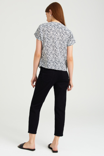 Wiskozowa bluzka z nadrukiem w drobne kwiaty