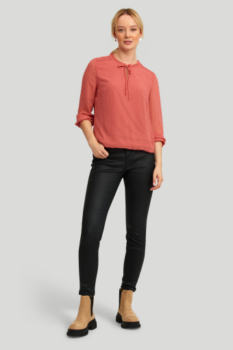 Elegancka, różowa bluzka z riuszką Elegancka, różowa bluzka z riuszką