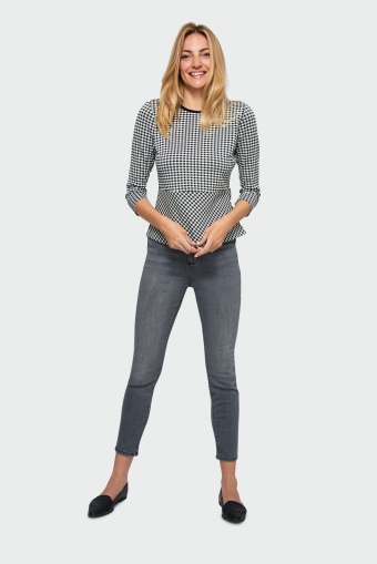 Dzianinowa bluzka w kratę