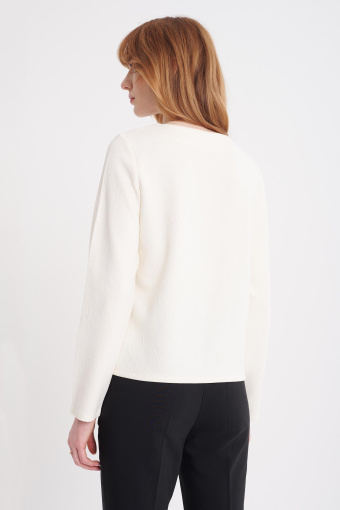 Kremowa bluza z długim rękawem