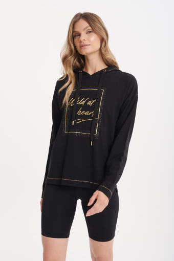 Czarna bluza z kapturem Czarna bluza z kapturem