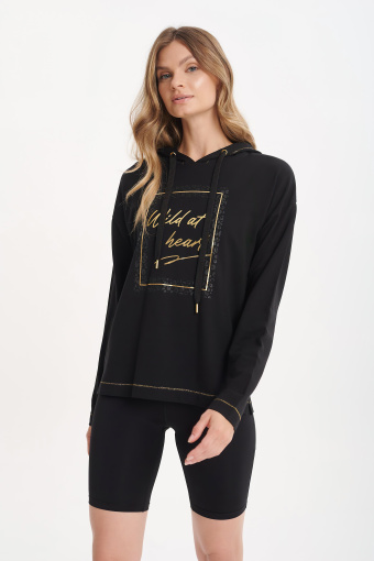 Czarna bluza z kapturem Czarna bluza z kapturem