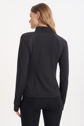 Rozpinana bluza z cętkowanymi wstawkami