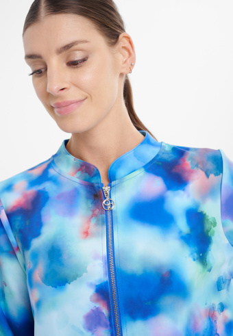 Rozpinana bluza sportowa z efektem tie dye