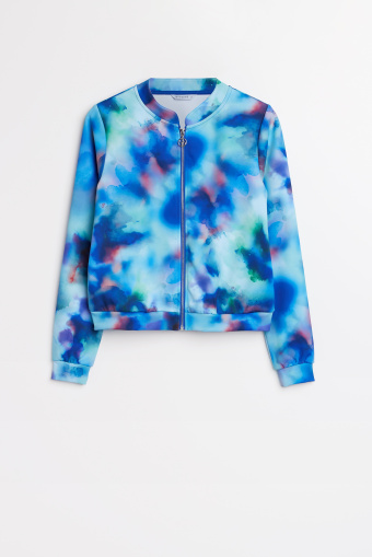 Rozpinana bluza sportowa z efektem tie dye