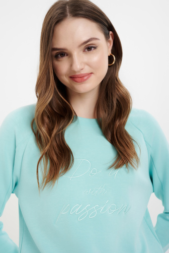 Miętowa bluza basic