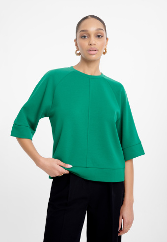 Zielona bluza, krótki rękaw