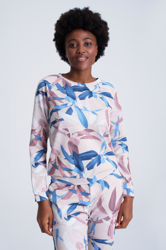 Klasyczna bluza w odważny kwiatowy wzór