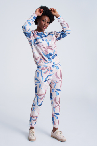 Klasyczna bluza w odważny kwiatowy wzór