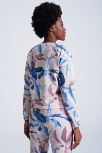 Klasyczna bluza w odważny kwiatowy wzór