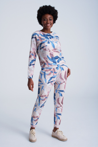 Klasyczna bluza w odważny kwiatowy wzór