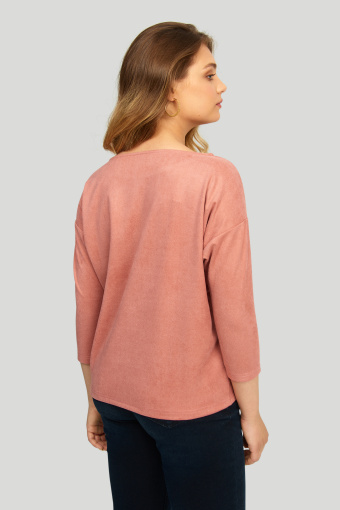 Bluza z miękkiej dzianiny, koralowa Bluza z miękkiej dzianiny, koralowa