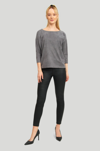 Bluza z rękawem 3/4, antracytowa