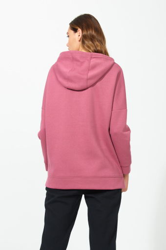 Długa bluza z dodatkiem włókien ekologicznych, różowa Długa bluza z dodatkiem włókien ekologicznych, różowa