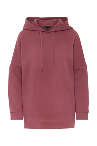 Długa bluza z dodatkiem włókien ekologicznych, różowa Długa bluza z dodatkiem włókien ekologicznych, różowa