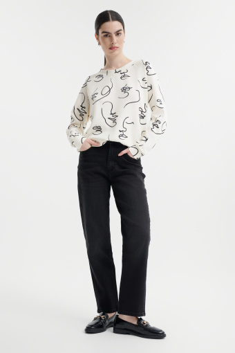 Bluza z artystycznym wzorem 