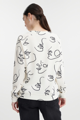 Bluza z artystycznym wzorem 