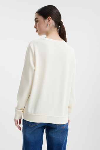 Basic bluza z akcentem na ramionach  Basic bluza z akcentem na ramionach