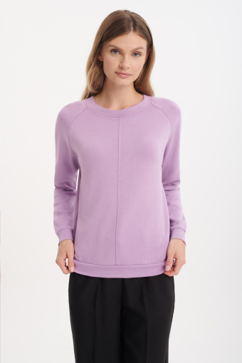 Wiskozowa bluza w lawendowym kolorze