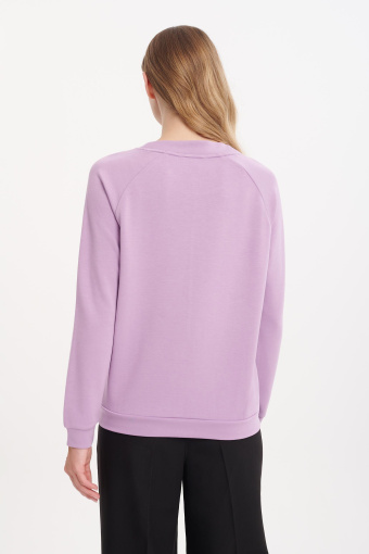 Wiskozowa bluza w lawendowym kolorze