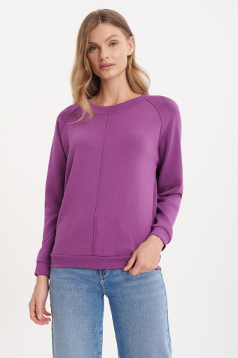 Fioletowa bluza z przeszyciem