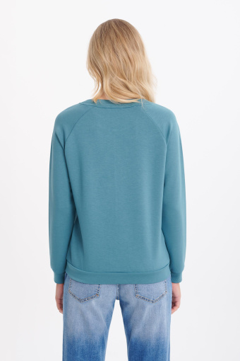 Zielona bluza bez kaptura