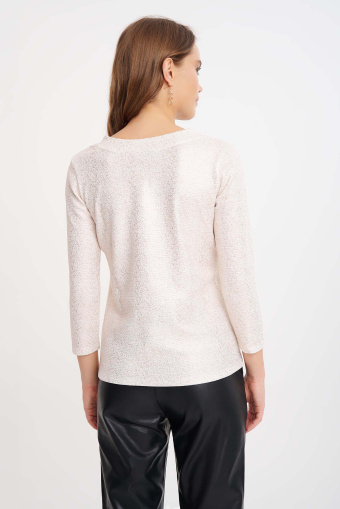 Opalizująca bluza z rękawem 3/4