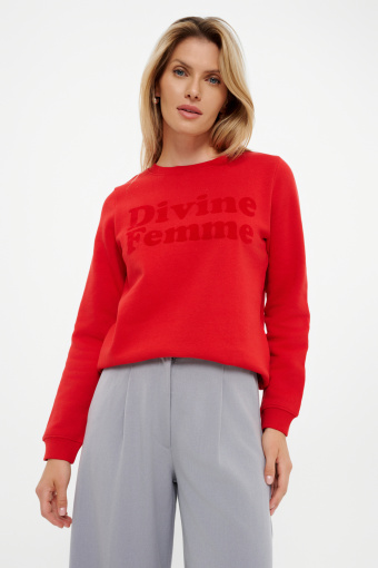 Bluza z nadrukiem czerwona