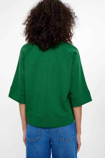 Zielona bluza oversize rękaw 3/4 Zielona bluza oversize rękaw 3/4