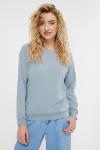 Bluza w stylu basic niebieska szarość