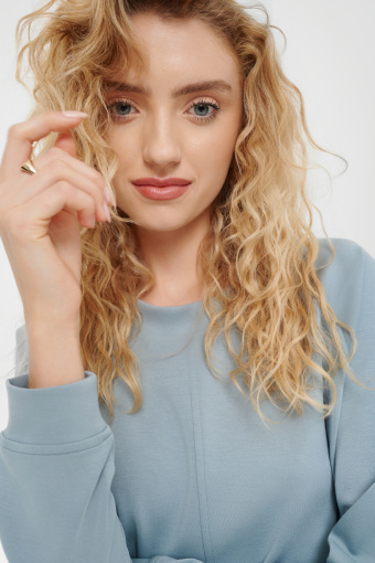 Bluza w stylu basic niebieska szarość