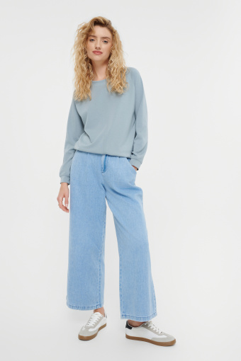 Bluza w stylu basic niebieska szarość